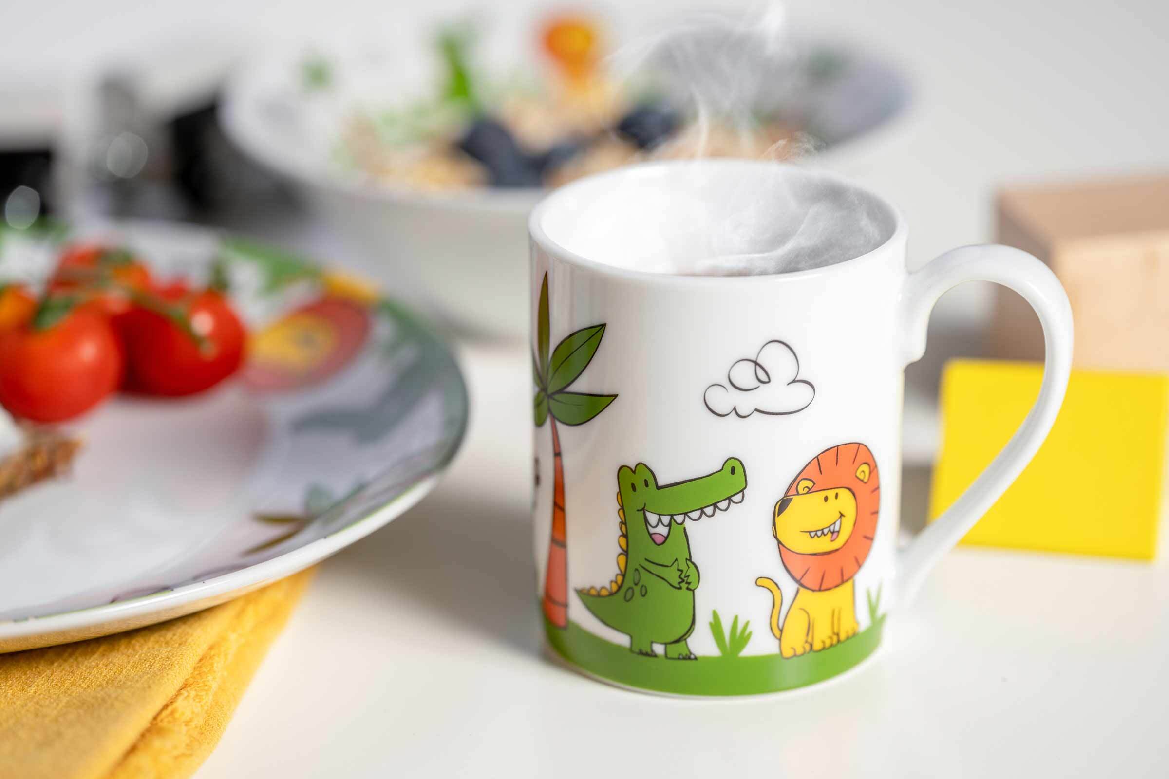 Leonardo Kindergeschirr Set Krokodil / Elefant / Löwe Bambini
