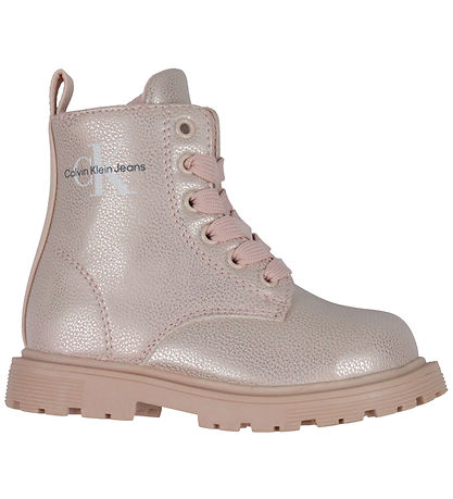 Calvin Klein Stiefel - Lace-Up - Metallic Rosa