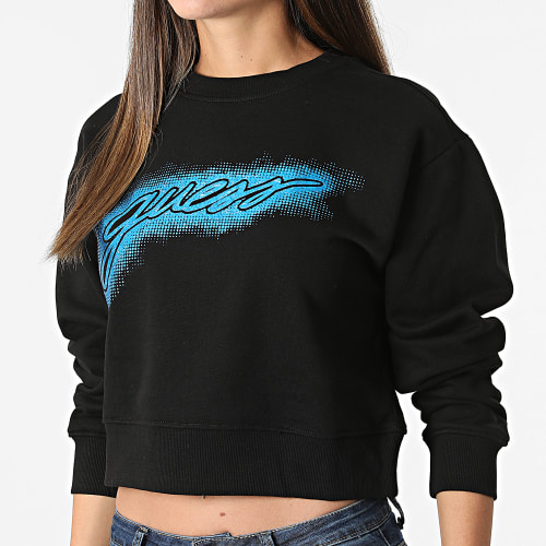 Sweat Crewneck Femme Crop W2RQ05 Noir