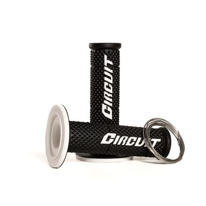 Poignées de guidon Circuit Equipement V Universel - Noir / Blanc
