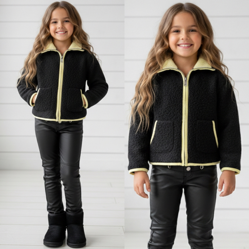 Cozy Zip Jacket – zwart