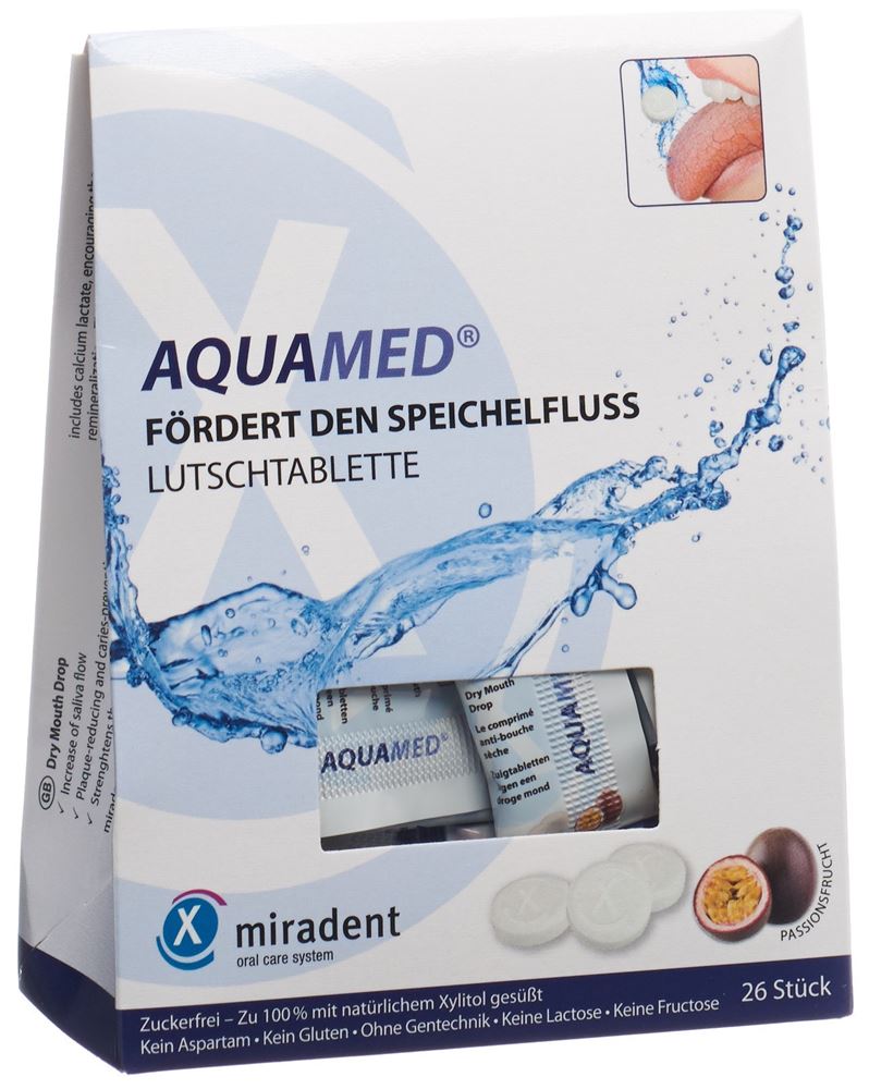 MIRADENT AQUAMED Mundtrockenheits Lutschtablette Lutschtabl Lutschtabl 60 g