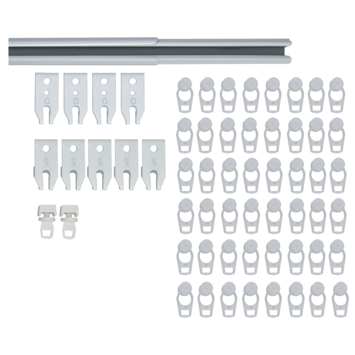 Intensions complete set uitschuifbare gordijnrail Plus wit 210-400 cm
