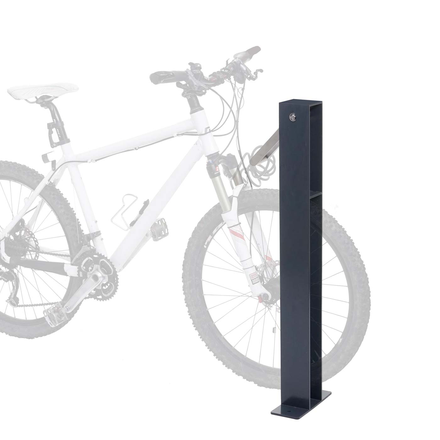 Fahrradbügel MCW-G20, Fahrradständer Anlehnbügel, verzinkter Stahl Outdoor-pulverbeschichtet 96x24x10cm ~ anthrazit