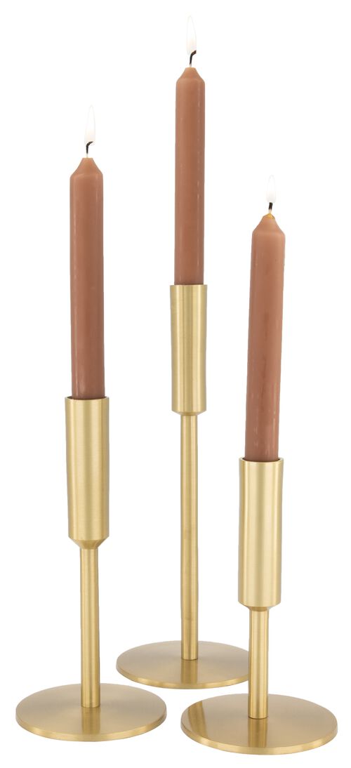bougeoir Ø10.5x26 - métal doré