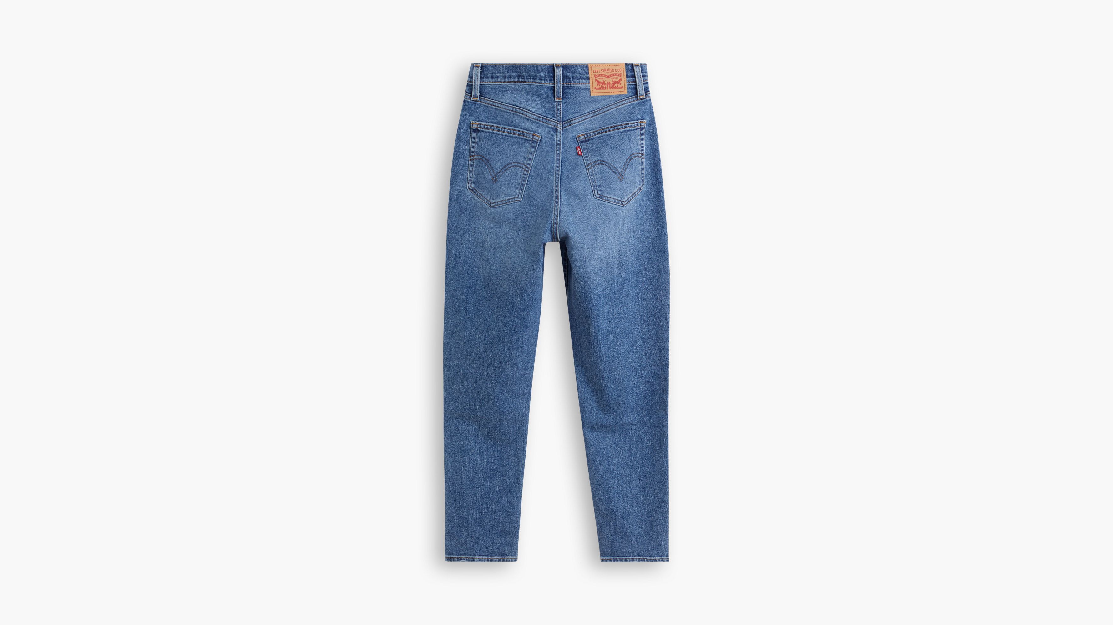 Jean Mom Taille Haute - Medium Indigo Worn In - Bleu