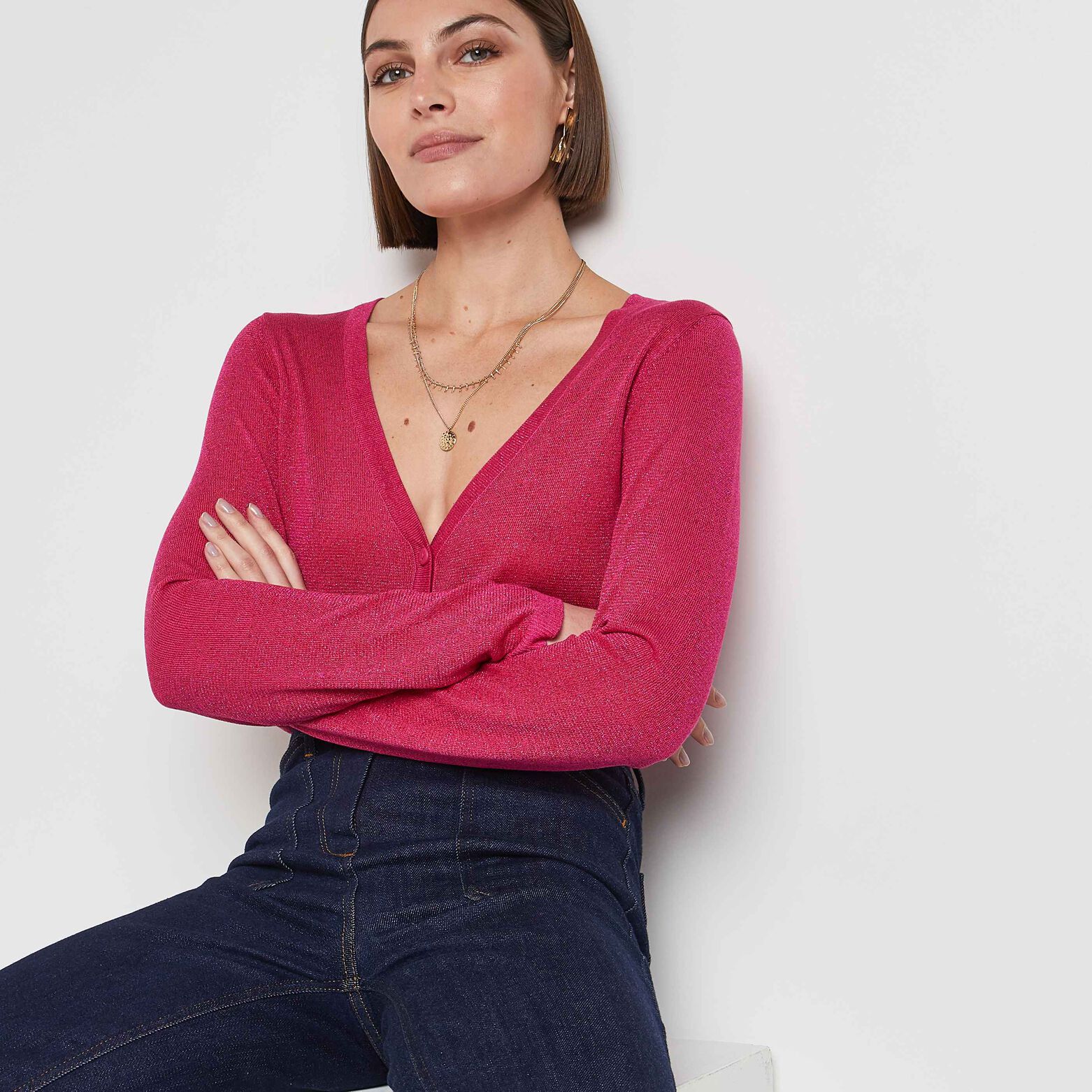 Gilet scintillant femme