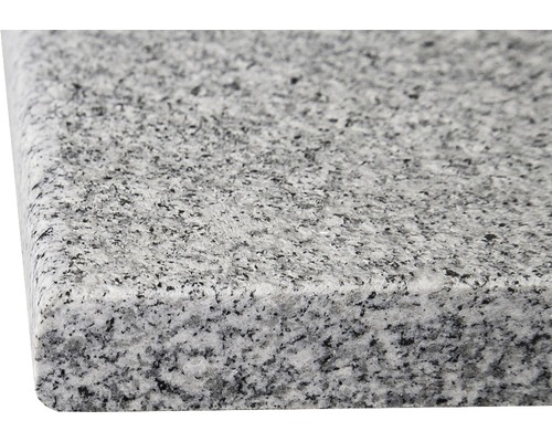 FLAIRSTONE Zwembadrand IJsland wit grijs recht 1 lange zijde afgerond 115 x 35 x 3 cm