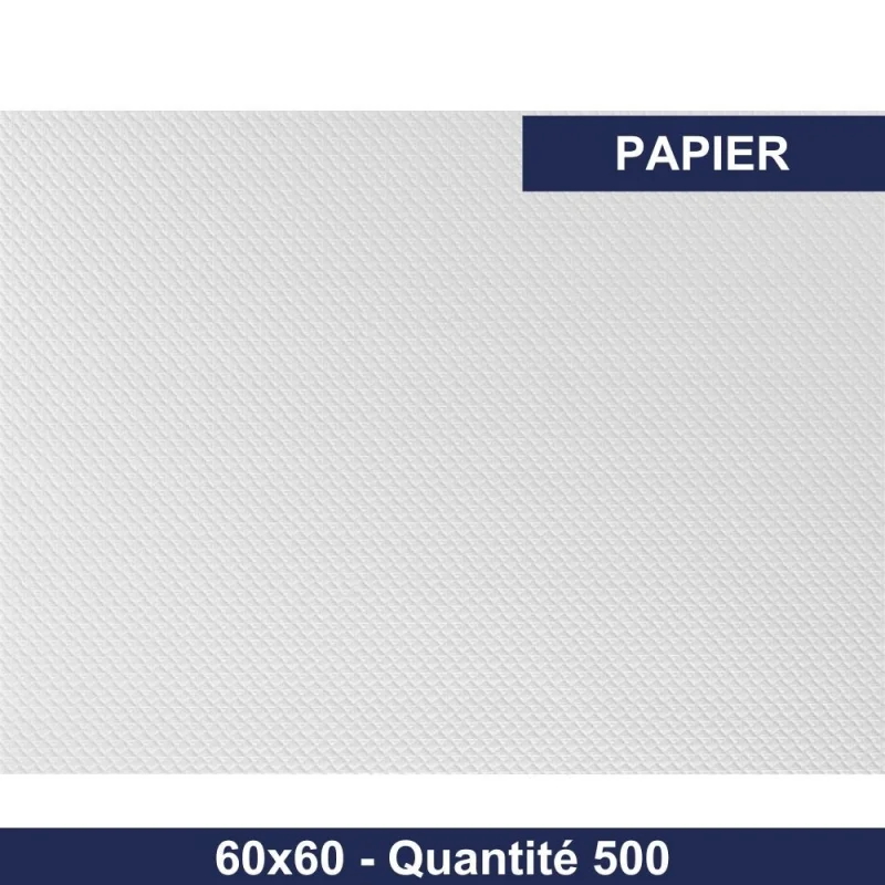 CGMP - Nappe jetable papier - Blanche - 60x60cm - x500