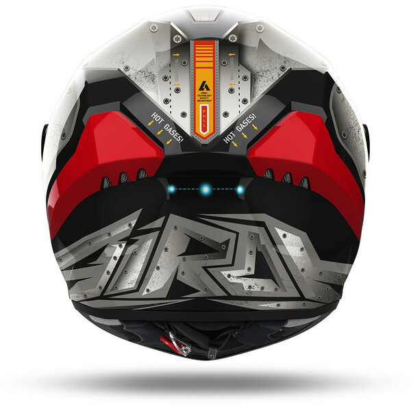 Airoh - Casque Connor Bot Gris brillant / Noir / Rouge