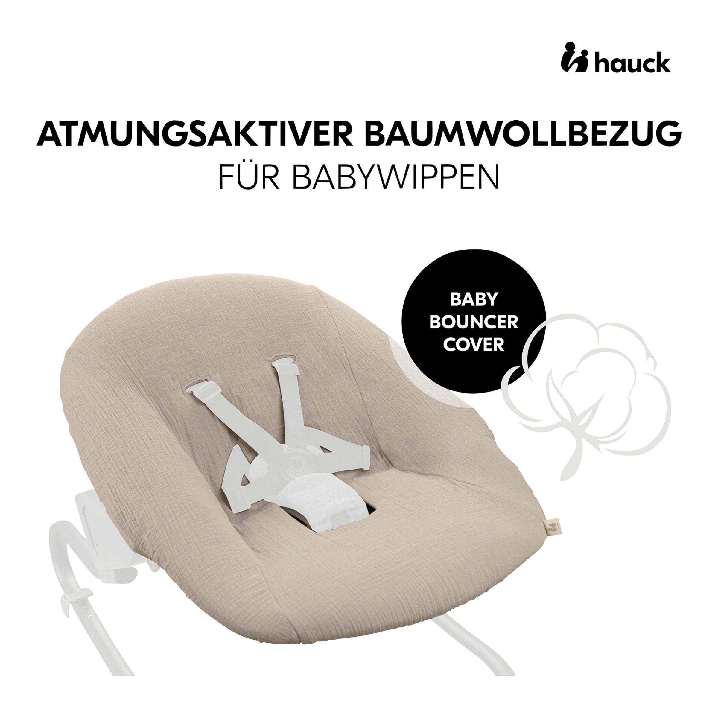 Hauck Textil-Bezug Musselin für Alpha Bouncer