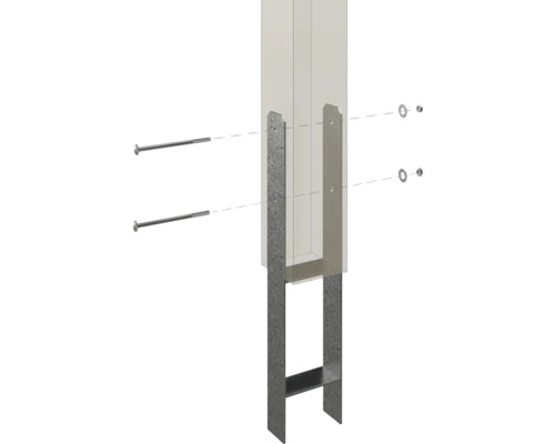 SKAN HOLZ Friesland enkele carport inclusief aluminium dakpanelen en H-paalankers, 314 x 708 cm, notenhout