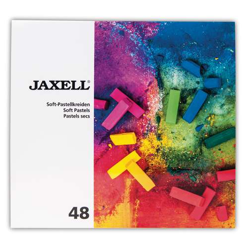 JAXELL® Soft Pastellkreiden, Etuis mit halben Kreiden