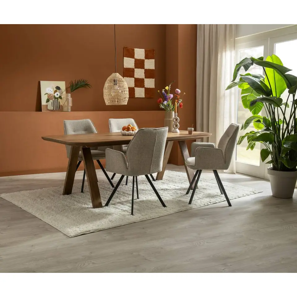 Eettafel Mandy - mangohout - 75x180x92cm