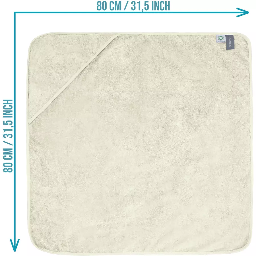 normani 2x Baby Wickeltücher aus Bio-Baumwolle Beige