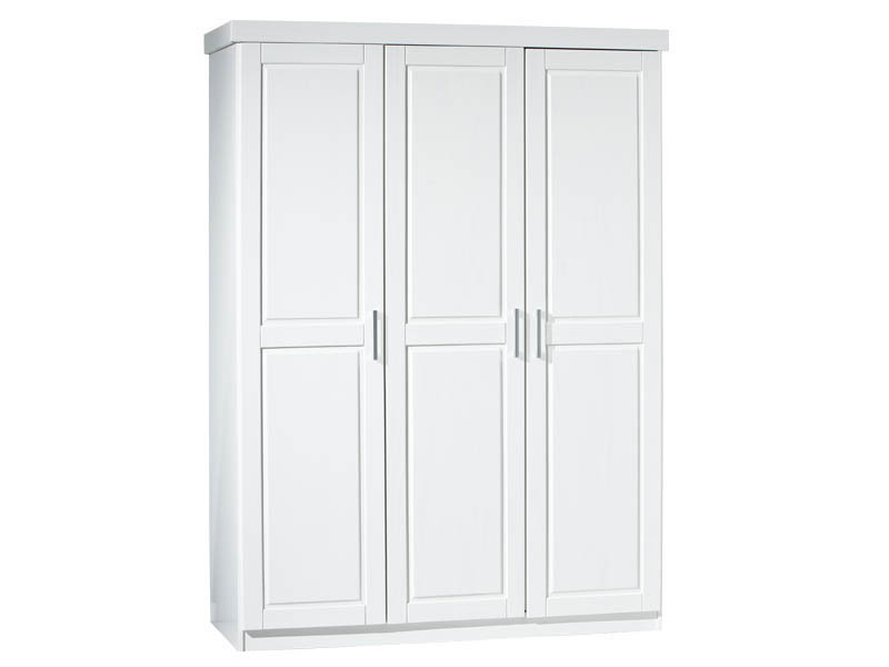 Kleiderschrank MAGNUS - weiß - Massivholz - 140 cm