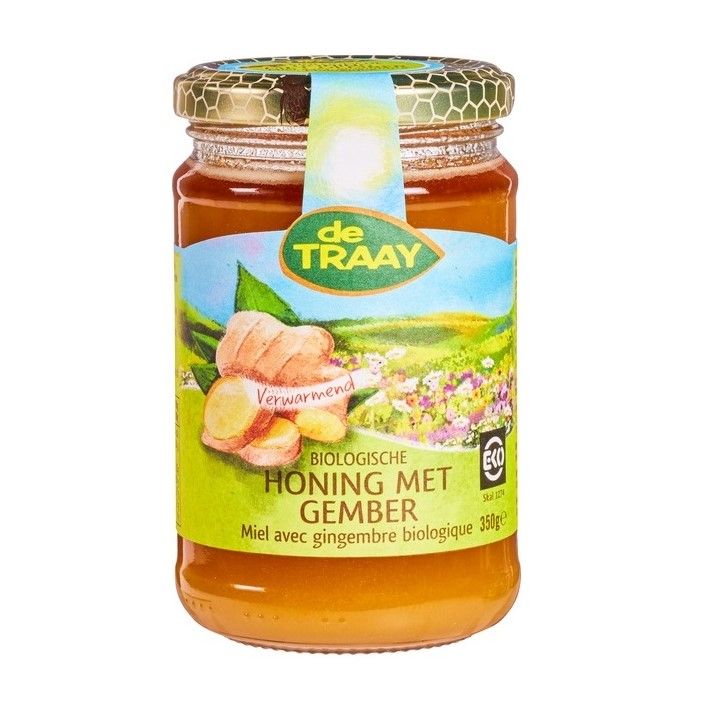 De Traay Honing met gember (bio) 350 gram