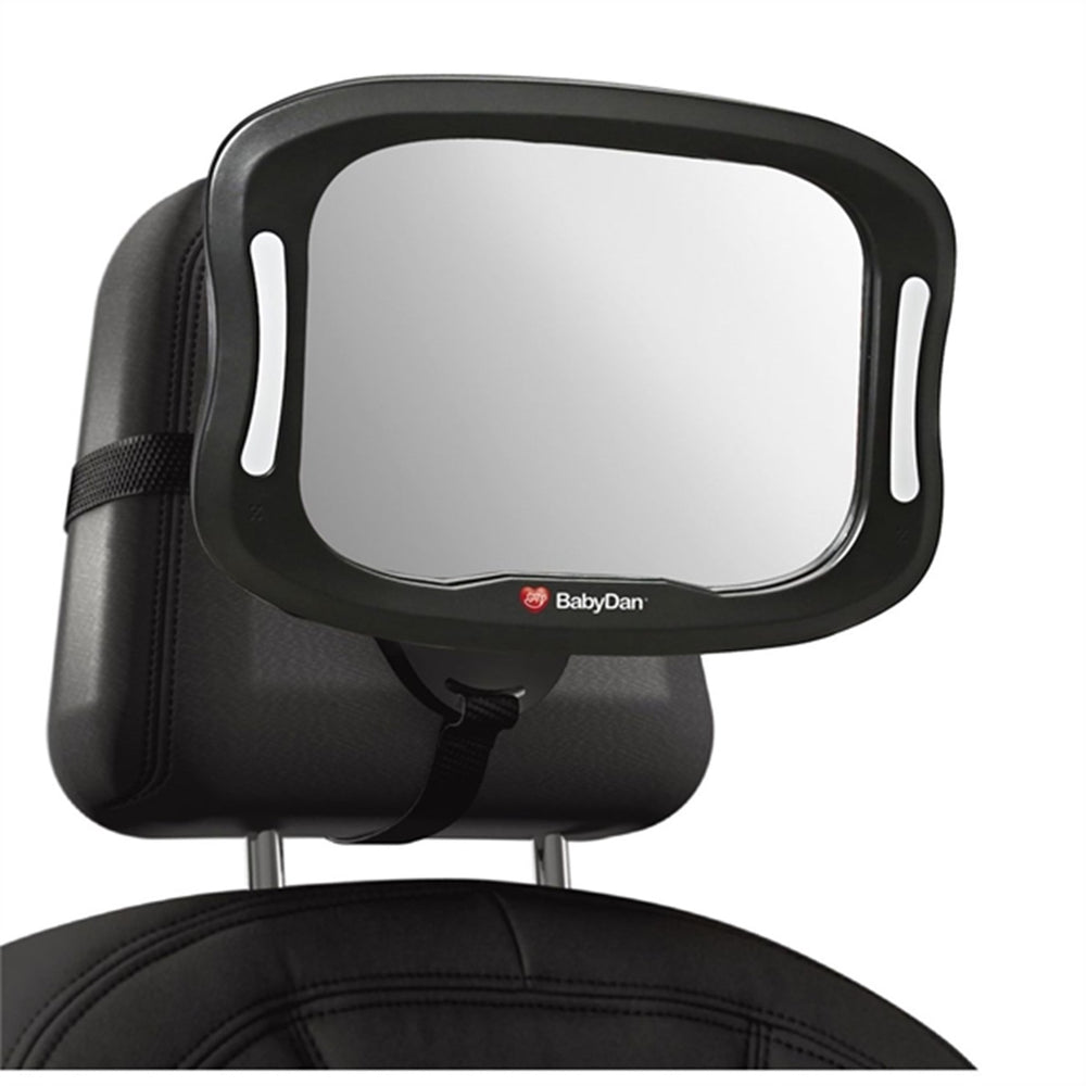 Bil Spejl Med LED 28,5x19,5cm - BabyDan