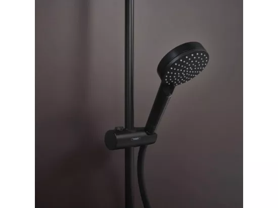Colonne de douche ou bain douche sans mitigeur HANSGROHE Vernis Blend 200 noir mat