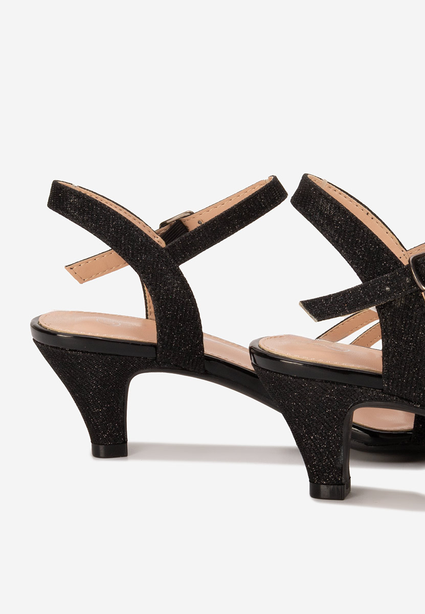 Sandales à petit talon noires Dennisa