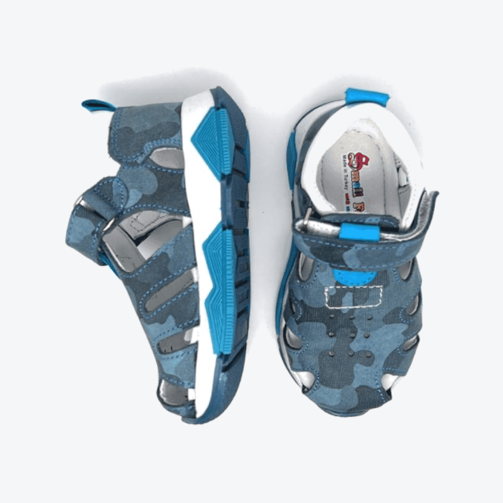 Small Foot Kindersandalen - Cezeri-36 - Kamuflaj/Blau