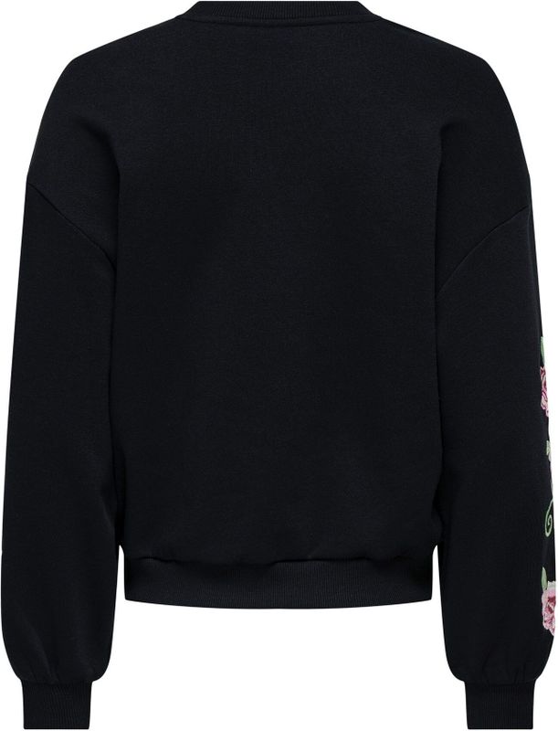Only - Onlbrooklyn Embroidery Box Swt - Trui - Zwart - Dames