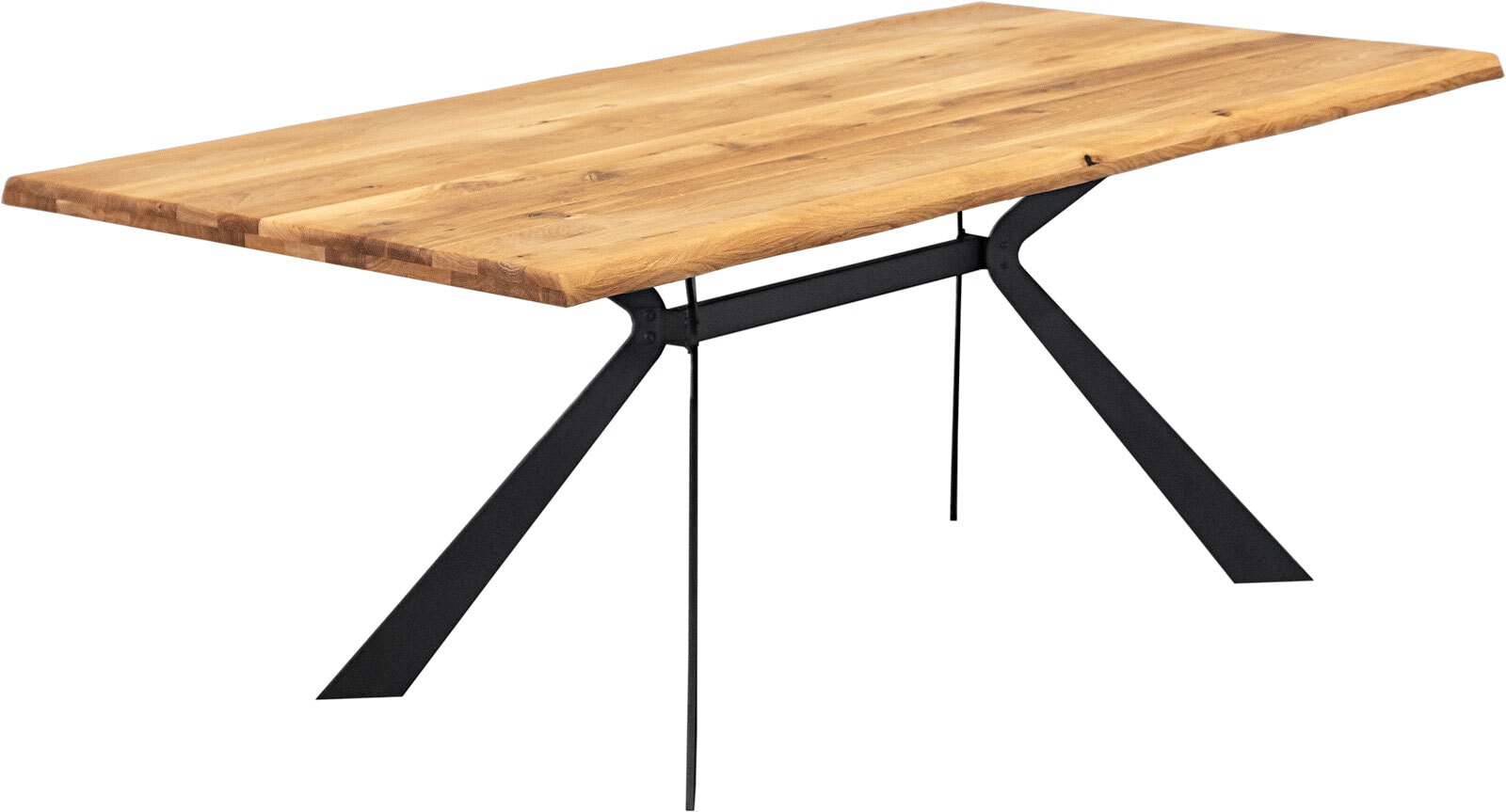 VALMONDO Esstisch TARVOS 200x100 cm Eiche/schwarz
