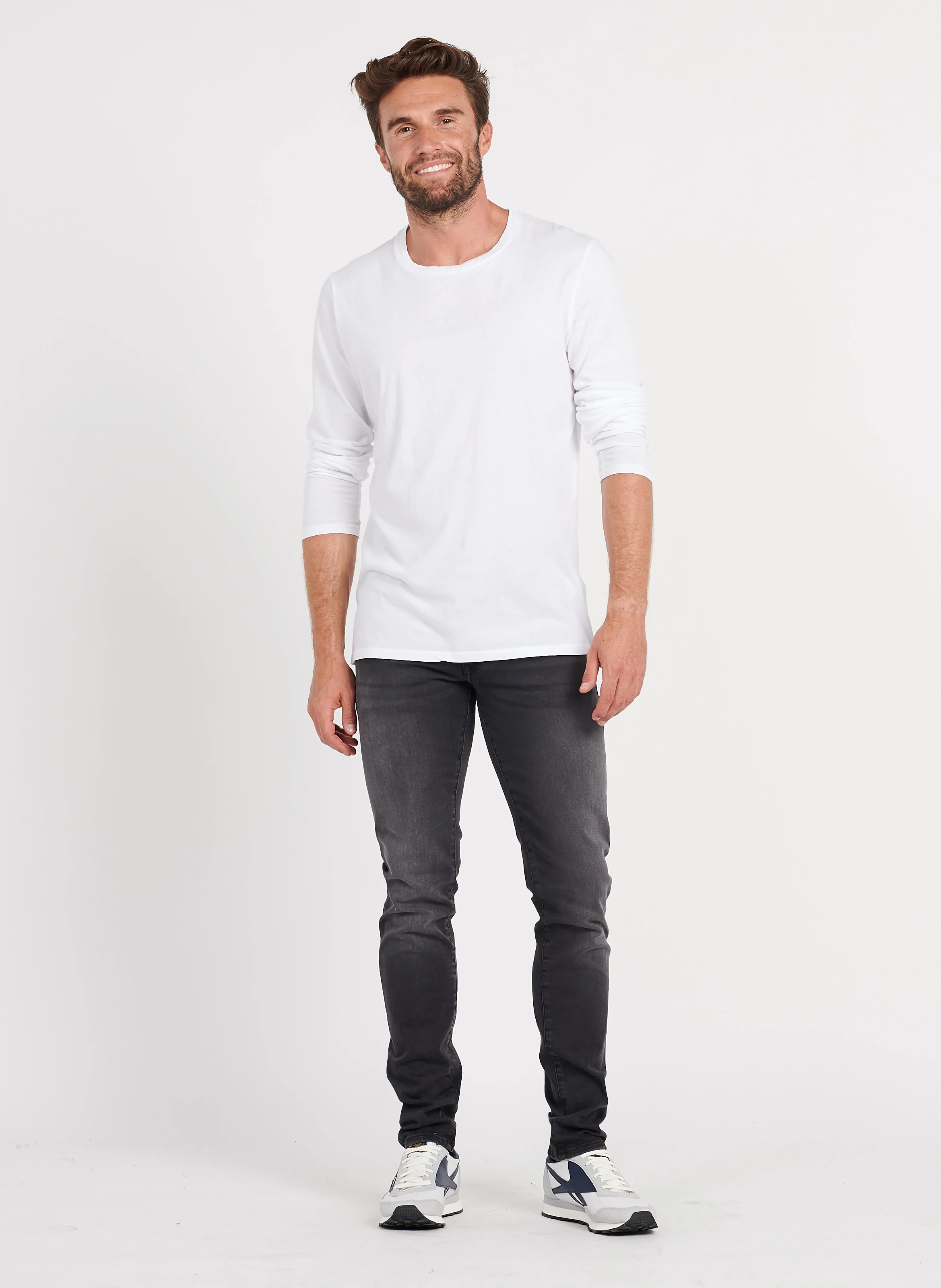 DECATUR - Tee-shirt col rond regular-fit en coton | Blanc