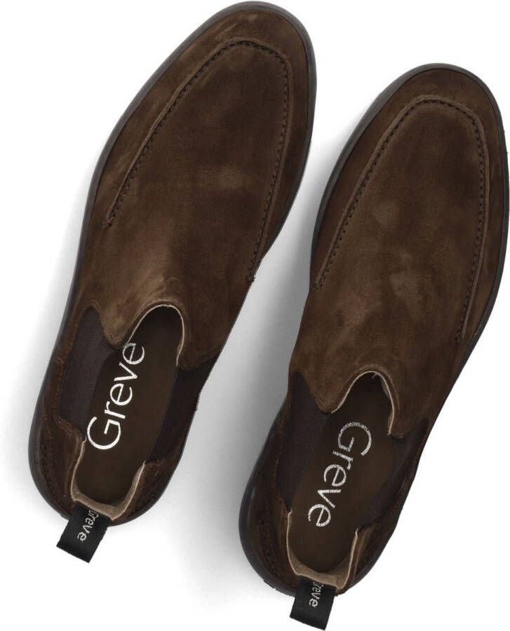 GREVE Chelsea Boots Heren Wave 2701 Maat: 46 Materiaal: Suède Kleur: Bruin