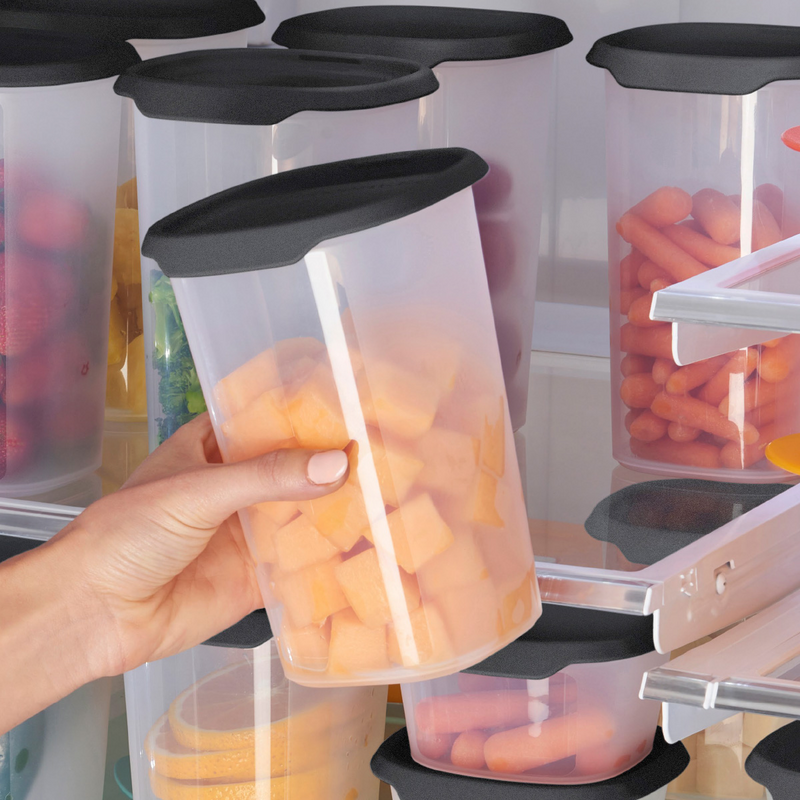 One Touch Fresh® 1,25 l Stapelbarer Vorratsbehälter für Zucker, losen Tee, Linsen und vieles mehr