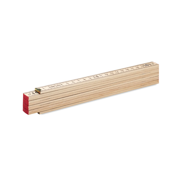 GiftRetail MO6904 - ARA Règle de charpentier en bois 2m
