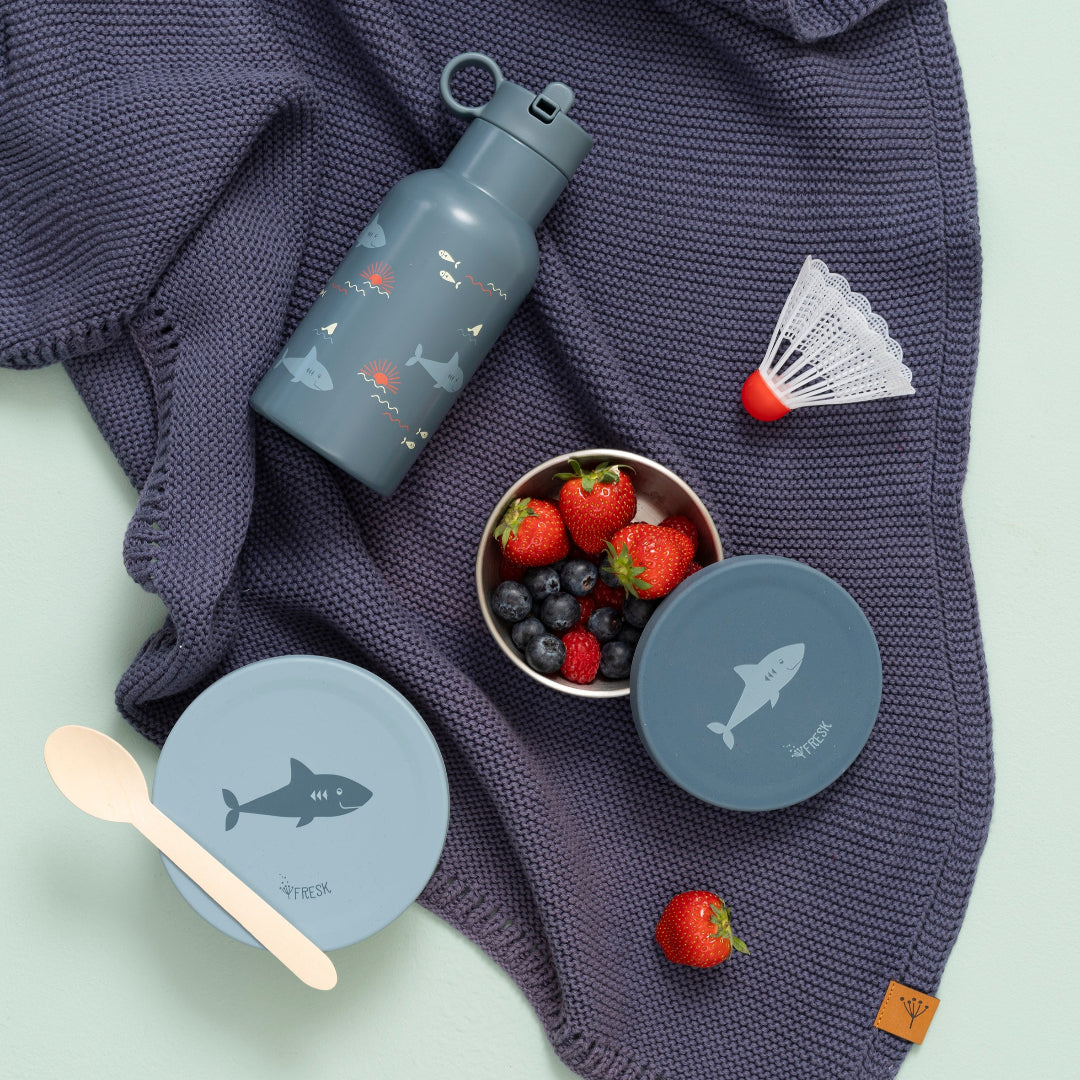 fresk rvs thermosfles met extra dop - shark - 350 ml