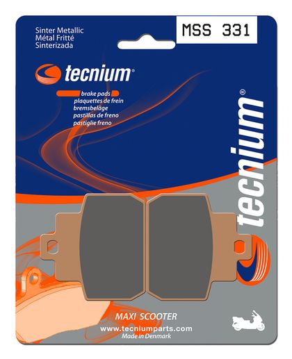 Plaquettes de freins Tecnium Maxi Scooter métal fritté - MSS331
