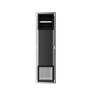 Marho Delya toiletrolhouder zonder klep en reserverolhouder inbouw mat zwart