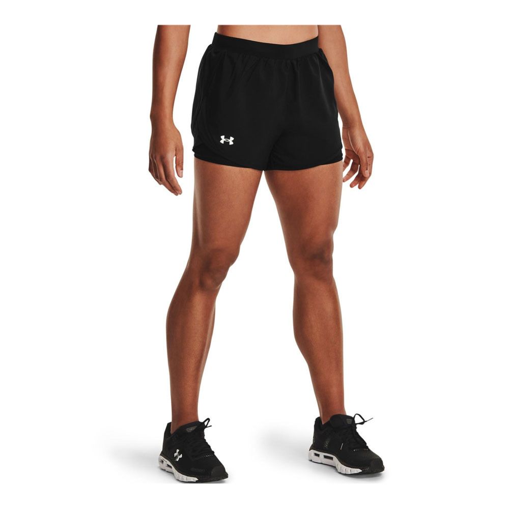 Under Armour FLY FAST 2.0 - Short 2 en 1 Femme noir