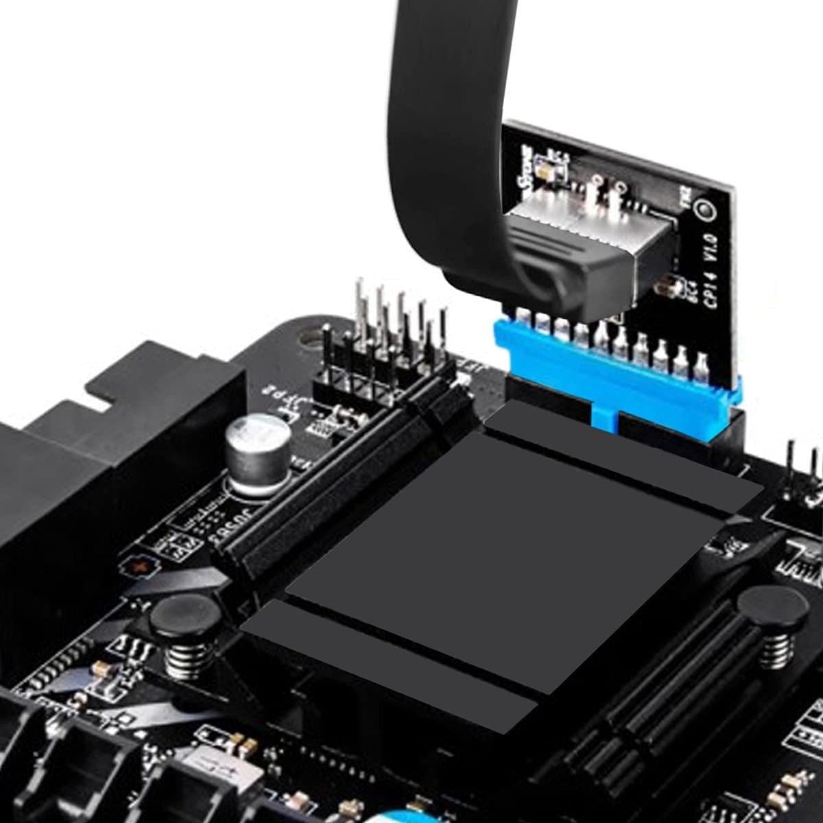 NÖRDIC vinklet USB 3.0 19 pins til Type E-adapter