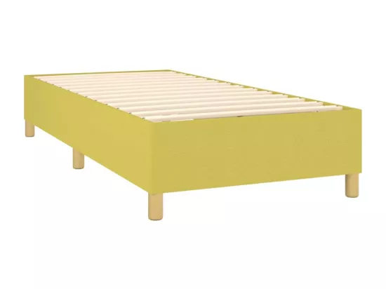 Sommier à ressorts de lit Vert 90x190 cm Tissu