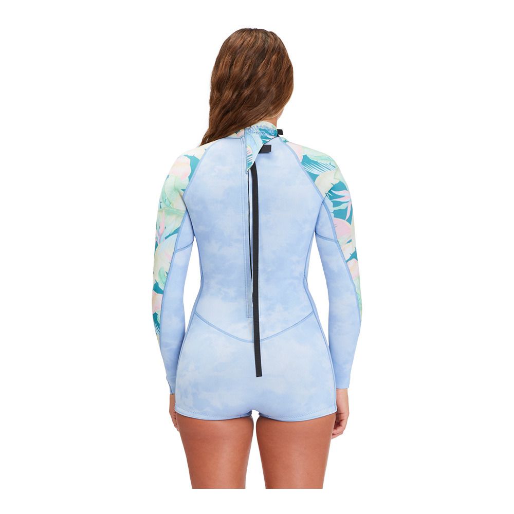 Billabong SPRING FEVER BACK ZIP - Combinaison shorty 2/2mm Femme wave wash