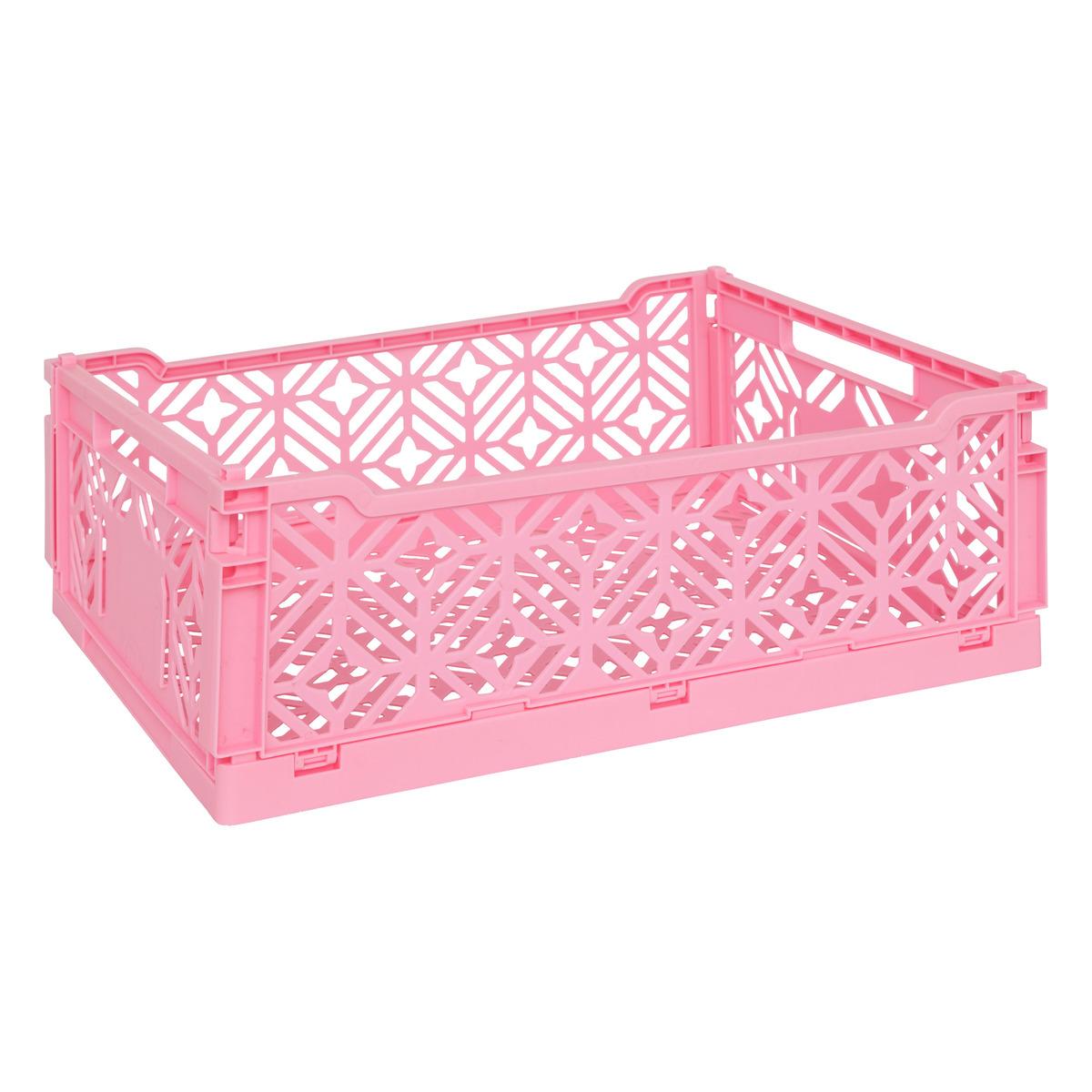 CAGETTE PLIABLE ROSE 40X30X15CM