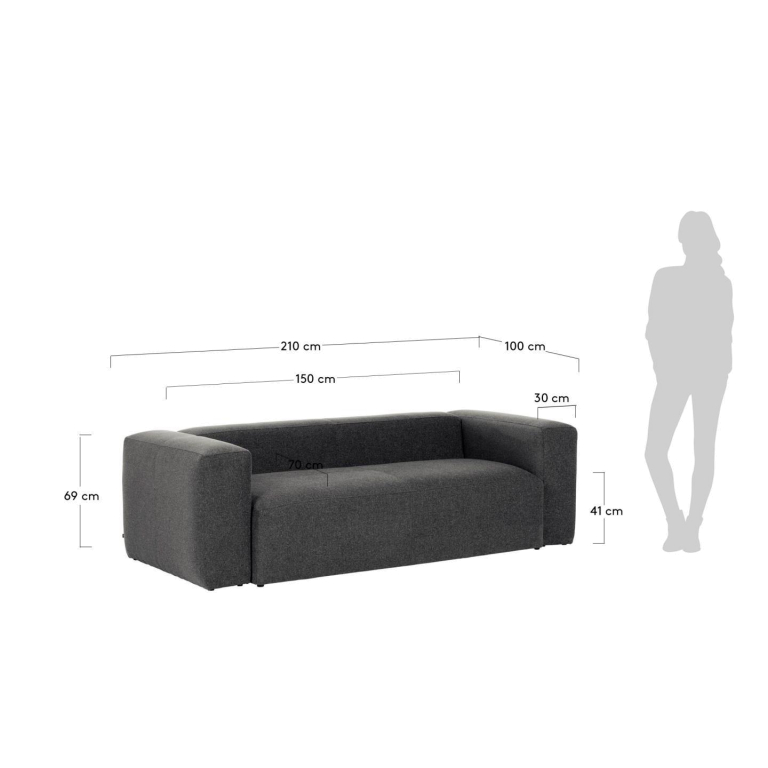 Kave Home Blok 2-zits bank beige