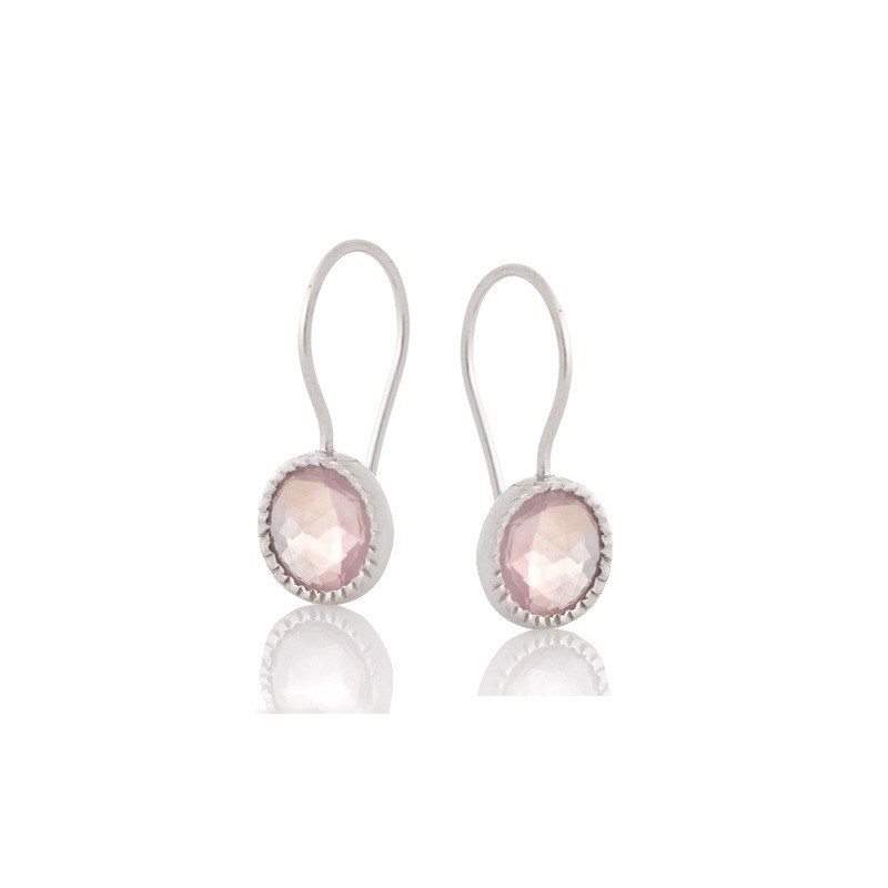 BOUCLES D'OREILLES QUARTZ ARGENT