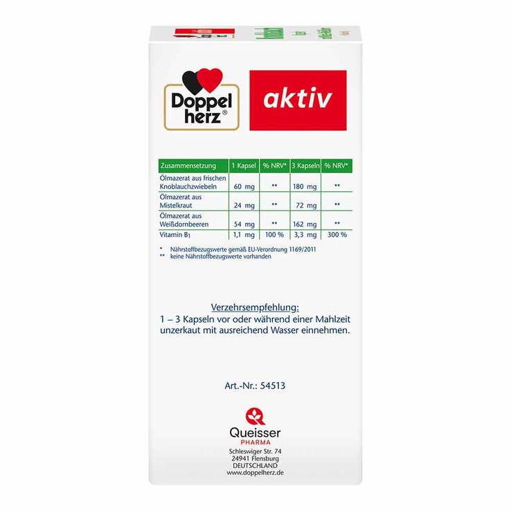 Doppelherz Knoblauch Kapseln mit Mistel + Weißdorn + Vitamin B1, 480 St