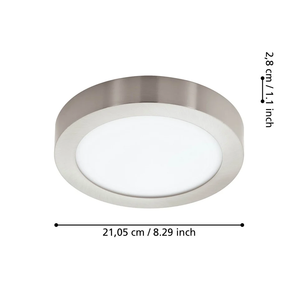 EGLO - Fueva-Z plafond børstet stål Ø21 - TW - Zigbee, Bluetooth