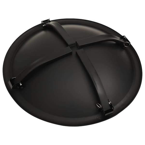 vidaXL 2-i-1 Bålfat og grill med ildrake 56x56x49 cm stål