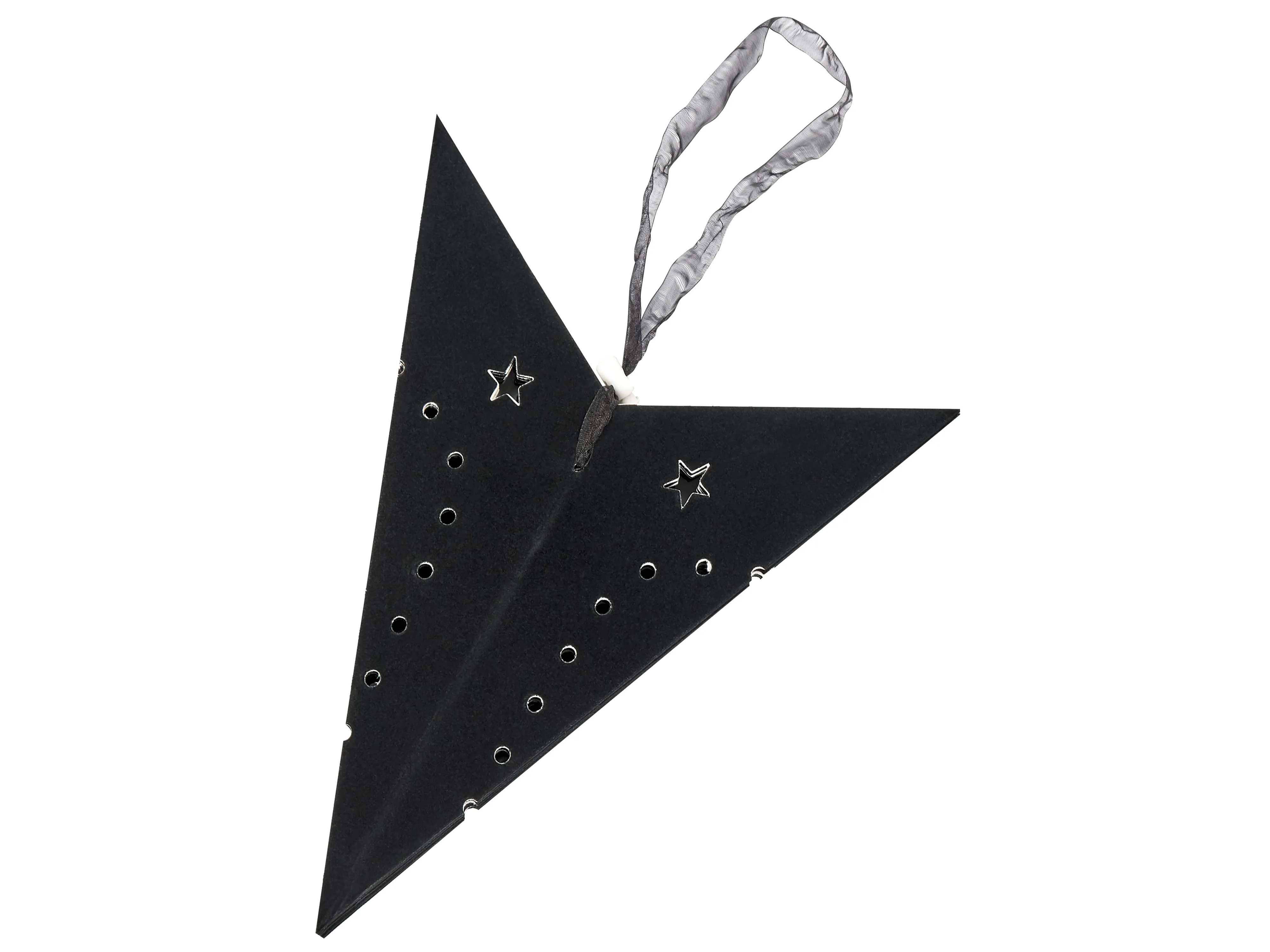 Set van 2 hangende decoraties LED MOTTI Ster 60 cm Zwart