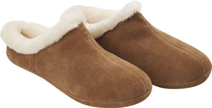 NATURES Collection Cozy Slipper, Suede/Lambskin Chestnut Brun