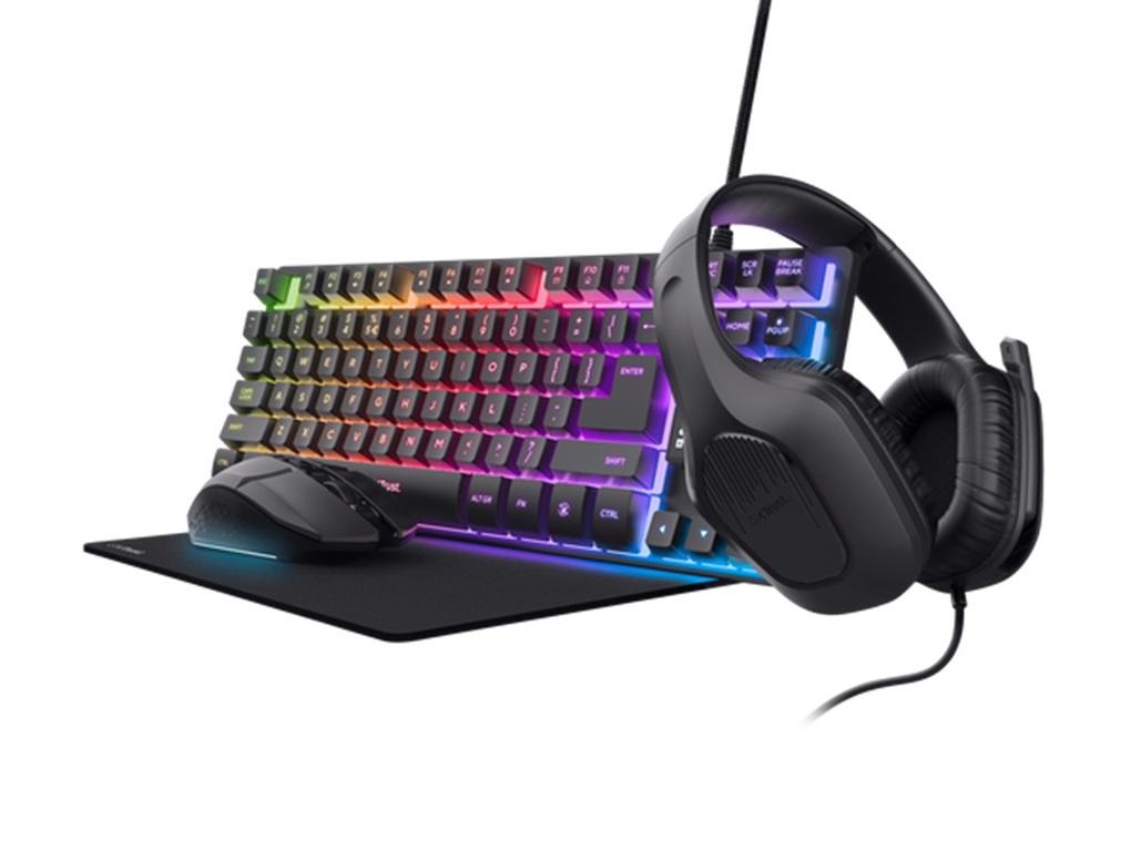 BUNDLE GAMING TRUST GXT780 4-IN-1 GAMING-BLACK PT