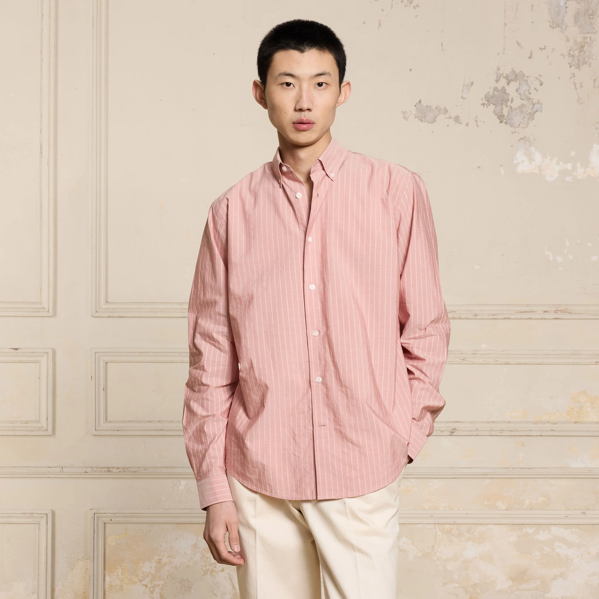 Pink striped shirt