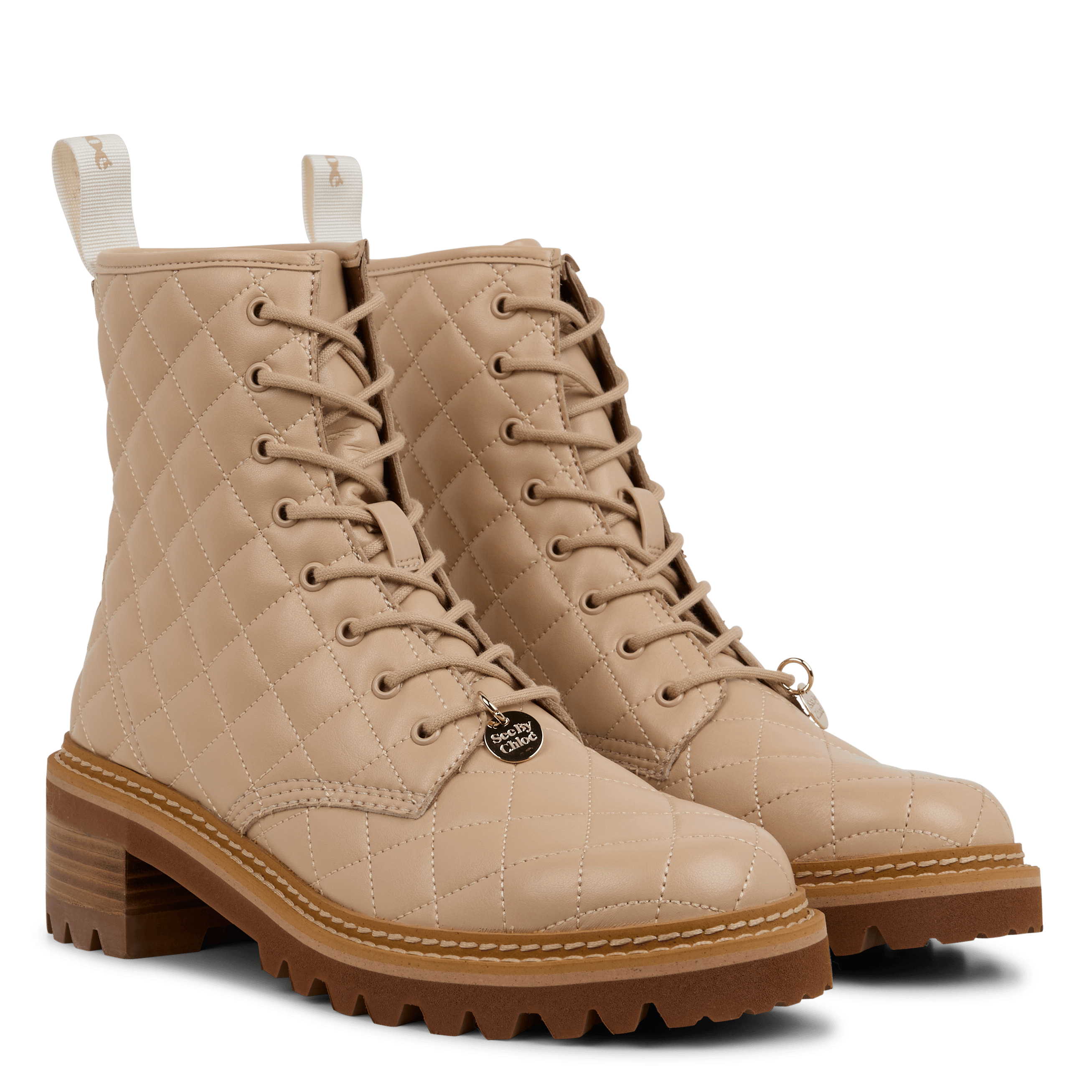JODIE - Boots en cuir | Beige
