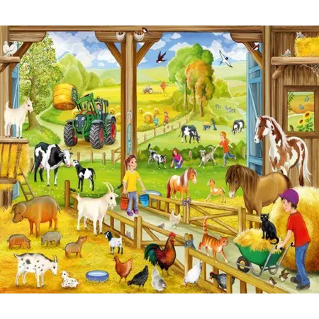 Schmidt Spiele KinderPuzzle - Teile Bauernhof, 3x48 Teile